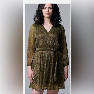 Simply Vera Vera Wang Metallic Dress